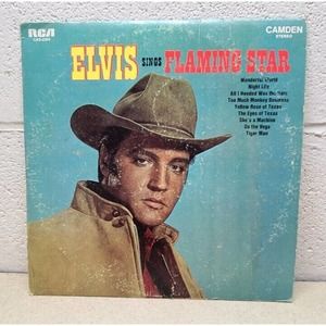 elvis presley elvis sings flaming star lp rca records cas-2304 1969